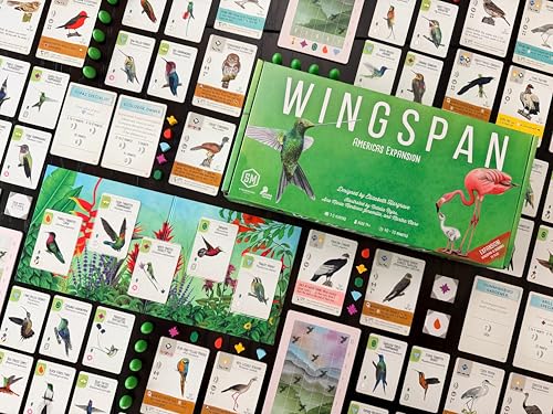 Stonemaier Games: Wingspan Americas Expansion by Elizabeth Hargrave | Add to Wingspan | Includes Small Hummingbird Cards with New Mechanism, 111 Unique New Colorful Birds, & More | 1-5 Players, 90 Min
