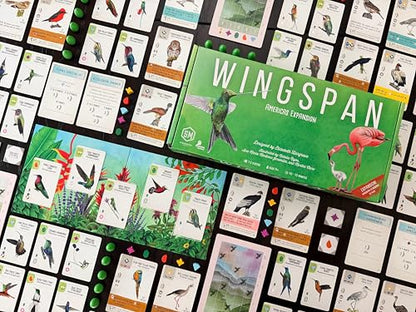 Stonemaier Games: Wingspan Americas Expansion by Elizabeth Hargrave | Add to Wingspan | Includes Small Hummingbird Cards with New Mechanism, 111 Unique New Colorful Birds, & More | 1-5 Players, 90 Min