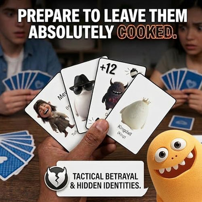 Cunning. Ruthless. -Secret Role Strategy Card Games for Teens & Adults | Fun bluffing,3-8 Players,Ages 14 + |15-30 mins | A dark twist on Hearts | Travel-friendly | Quick-Play Family Party Fun