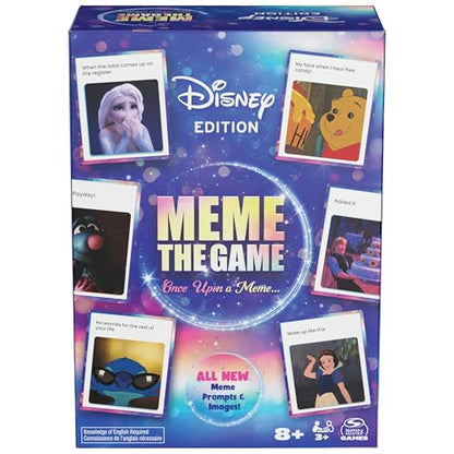 Spin Master Games Disney Meme the Game Card Game | Hilarious Family Caption Contest Game, Pair Disney Scenes with Funny Prompt Cards, For 3-6 Players, Ages 8 & Up - style: Disney Meme Board Game