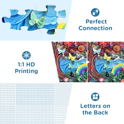 Jigsaw Puzzles 300 Pieces for Adults,Butterfly Puzzle 300 Piece Puzzle | Recycled Cardboard Puzzles for Adults Kids,Tree Jigsaw Puzzle Games Family Activity Great Gift - style: Butterfly Tree