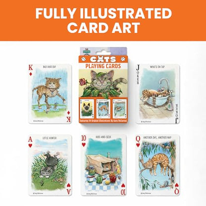 MasterPieces Officially Licensed Cats Playing Cards - 54 Card Deck for Adults - style: Cats