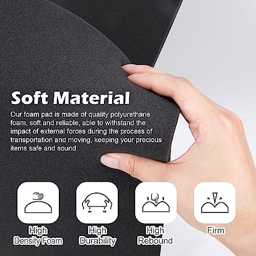 2 Pcs Black Polyurethane Foam Sheet, Cuttable Foam Inserts for Cases | 16 x 12 x 1.5 Inch Packing Foams Pads, Elastic Foam Padding for Toolbox Camera Storage Safe Protection DIY Crafts - color: 16x12x1.5Inch - 2Pcs