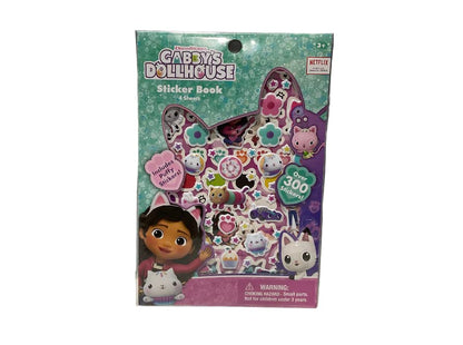 Gabby Dollhouse Sticker Book Plus Puffy Sticker Sheet Bundle