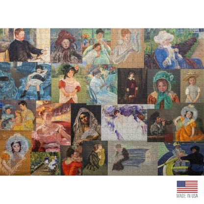 American Impressionism: The Works of Mary Cassatt, Premium 1000 Piece Jigsaw Puzzle for Adults, Glare-Free, Soft-Touch Puzzles, Made in USA, Puzzle Lovers Gift Ideas, 26.6" x 19.25" - color: American Impressionism: the Works of Mary Cassatt