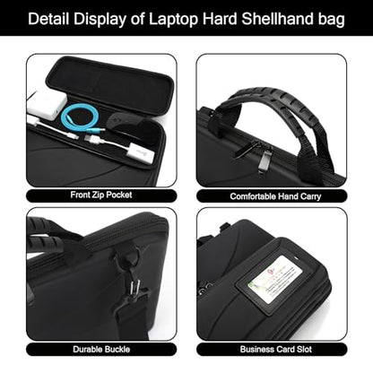 Laptop Case Hard Shell Bag,13-14 Inch, Laptop Sleeve Compatible with MacBook Air/Pro 13/Pro 14,HP Dell Acer, Laptop Travel Case,Computer Bag Carrier Protective with Shoulder Strap & Webcam Cover - size: 13-14 inch