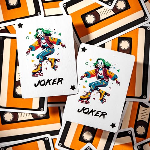 80s Retro Playing Cards | Printed by USPCC | Limited Edition, 100% Custom Deck for Players, Cardists & Collectors