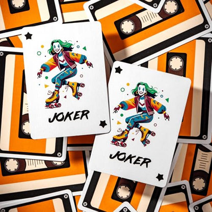 80s Retro Playing Cards | Printed by USPCC | Limited Edition, 100% Custom Deck for Players, Cardists & Collectors