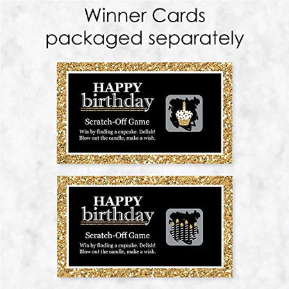 Big Dot of Happiness Adult Happy Birthday - Gold - Birthday Party Game Scratch Off Cards - 22 Count - size: Led Anti-Stress 867
