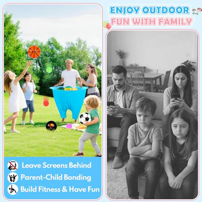EULRGAUS Granny Pants Yard Game, Tossing Game Set with 20 Bouncy Balls & 10 Water Balls for Kids Adults, Family Outdoor Party Game for Carnival, Field Day, Reunion, Birthday Backyard & Lawn