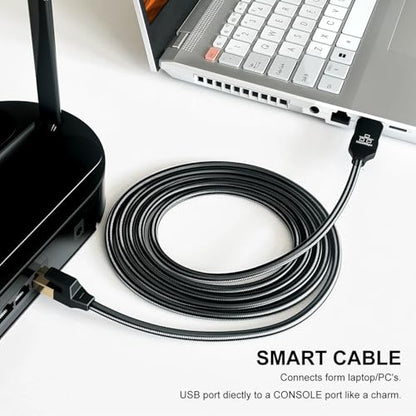 USB to Ethernet Cable 50Ft, USB 3.0 Male to RJ45 Serial Adapter Directly Connected, Compatible with Laptop, PC, MacBook, Switch, Windows, macOS, Linux(50Ft/15M) - size: 50Ft