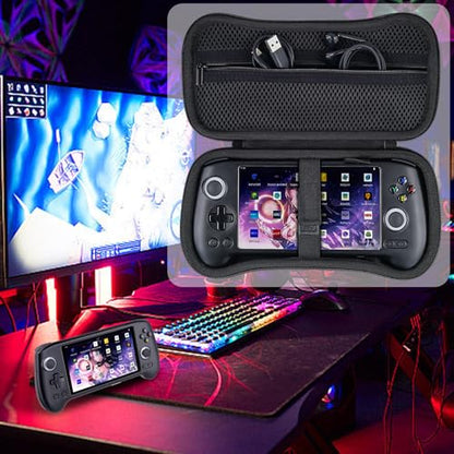 khanka Hard Travel Case for Anbernic RG557 Retro / RG556 Retro Handheld Game Console,Case Only. | Hard Shell Protection, Smooth Zipper Opening, Secure Custom Fit, Travel-Ready Portable Storage, Protective Case Only - style: Black