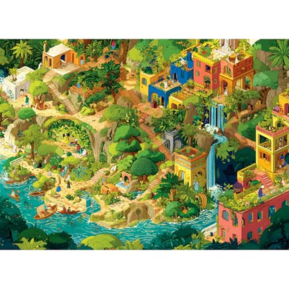 500 Piece Jigsaw Puzzles for Adults, Lost Jungle City Puzzle, Tropical Paradise Landscape, Ancient Ruins Waterfall Puzzle, Colorful Fantasy Island, Adventure Nature Artwork, 20.5 x 15 - style: Forest Maze