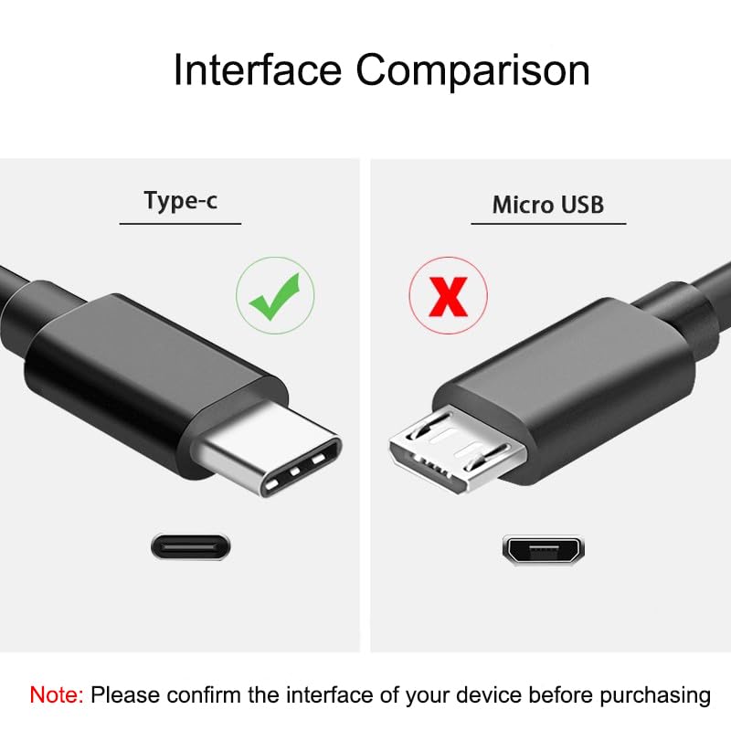 10FT USB A to USB C Controller Charging Cable, Data Sync Cord for PlayStation 5 DualSense, Xbox Series S/X, Black
