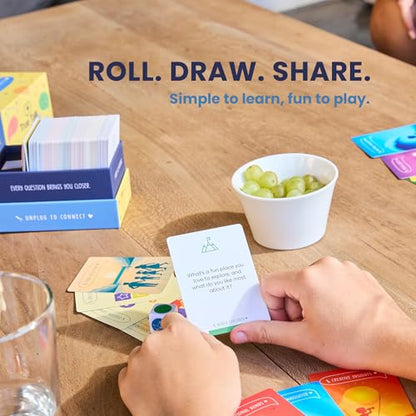 True Talk Family Edition Conversation Starter Card Game, 200 Conversation Cards for Kids and Families, Screen Free Family Game for Dinner, Game Night, Road Trips and Holidays