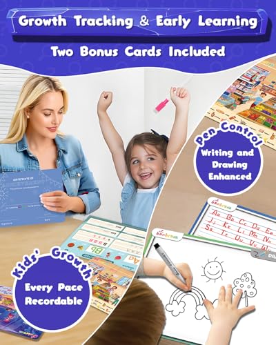 Baobrava Search and Find Book and Handwriting Practice Books Set, More Than 50+ Preschool Learning Activities for Toddler and Kids 3-8, Travel Games for Road Trip Car Airplane - style: Search & Find Book and I Can Write Book