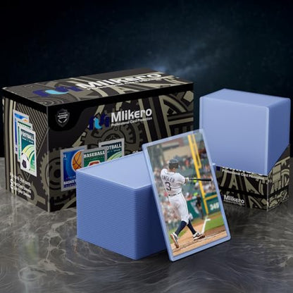 50 Count Card Sleeves Hard Plastic, 3"x4" Baseball Card Protectors Hard Plastic for Baseball, Football and Game Cards - size: 50 Hard Sleeves