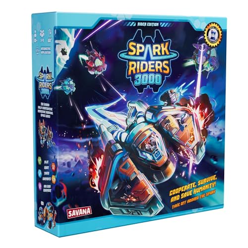SAVANA Spark Riders 3000 - Rider Edition - Sci-Fi Survival Board Game | Pilot, Repair & Fight Aliens with The Interactive App | 1–4 Players, Ages 10+, 60 Min Playtime | Solo & Team Strategy Game - style: Rider Edition