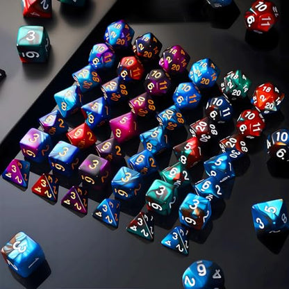 Coyeekn 30-Set DND Polyhedral Dice with Storage Pouch | 210 Total Polyhedral Dice, 7 Per Set, 30 Complete Dice Sets (D4-D20), Great for D&D, MTG & Tabletop RPG Games - color: 30set-210pcs