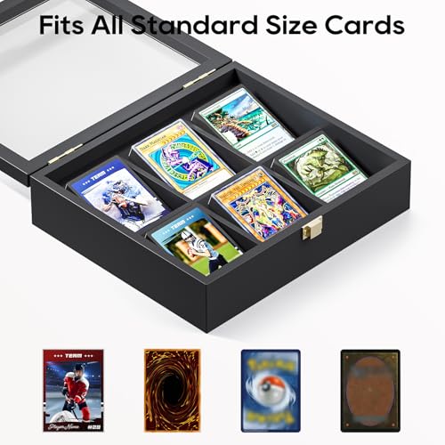 TJ.MOREE Card Sorting Tray Case, Stackable Trading Cards Organizer Fits 330 Cards, Baseball Card Display Case for Baseball Football Basketball Hockey Game Trading Card Collection - size: 330 Cards-Countertop