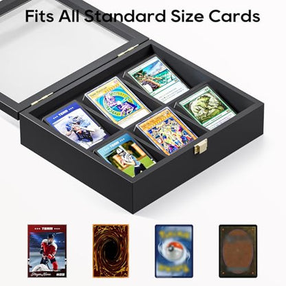 TJ.MOREE Card Sorting Tray Case, Stackable Trading Cards Organizer Fits 330 Cards, Baseball Card Display Case for Baseball Football Basketball Hockey Game Trading Card Collection - size: 330 Cards-Countertop