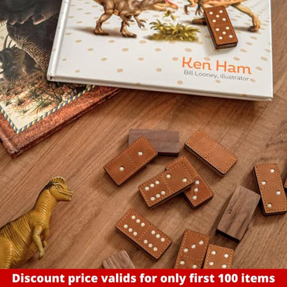 Dominoes Set for Adults 28 Tiles, Domino & Tile Games Set for Classic Board Games, Wooden Dominoes Double 6, Double Six Standard Dominoes Set, Light Brown - color: Light Brown