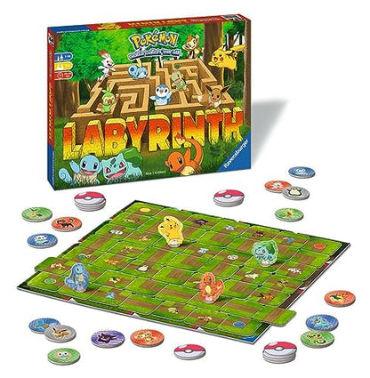 Ravensburger Labyrinth Pokemon Board Game - A Strategic Maze Adventure for Family Nights & Pokemon Parties - Includes Pikachu, Bulbasaur, and More - Great Birthday Gift for Kids Ages 7 and Up - style: Pokemon Labyrinth