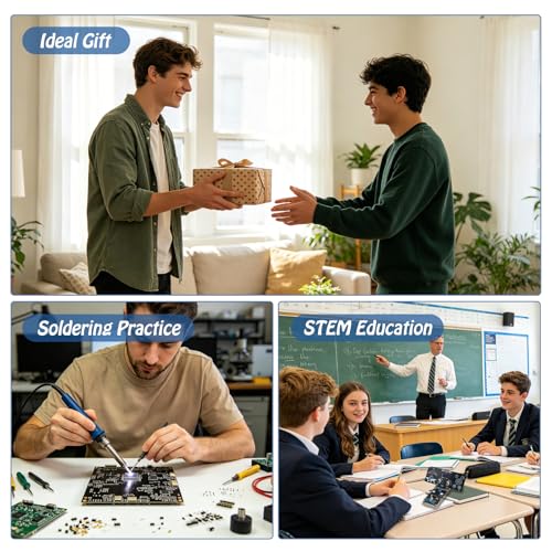 PEMENOL DIY Flight Simulator Soldering Kit, Build an Interactive Electronics Project with LCD Display, Sound Effects & LED Lights, STEM Learning Kit for Teens, Students & School Projects