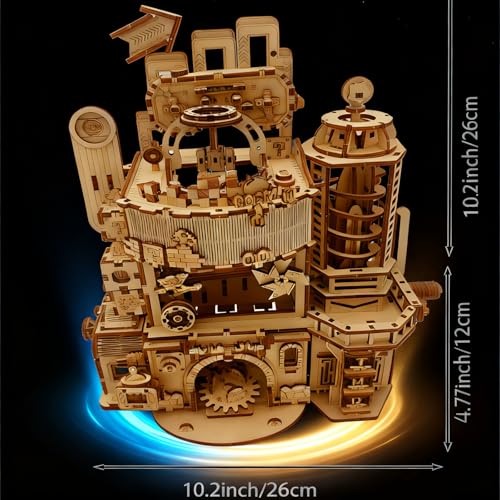 Wooden 3D Puzzle for Adults DIY Model Kits Wood Mechanical Crafts Set to Build Gift for Women Men Age 14+ Years Old - style: game factory