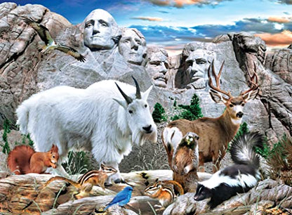 MasterPieces 100 Piece Jigsaw Puzzle for Kids - Mount Rushmore - 14"x19" - style: Mount Rushmore