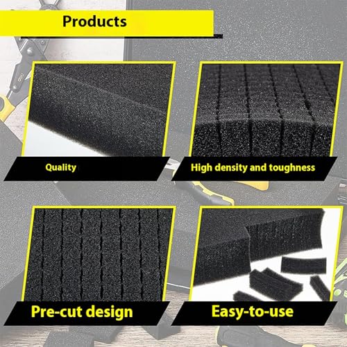 4Pcs Craft Foam Sheet Cushioning Inserts Use for Tool Box Board Game Box Cases Storage Drawer Equipment Case