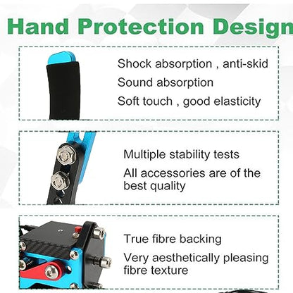 GOWENIC USB Handbrake, Sim Racing Game Hand Brake 64 Bit 2 in 1 Handbrake for ONE, Series S X PC with G920, for, iRacing Setup Use (Blue) - color: Blue