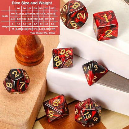 350 Pcs Dice Sets Bulk with Drawstring Bag Polyhedral Dice Sets Multi Role Playing Table Game D4 D6 D8 D10 D% D12 D20 (Mixed Style) - style: Mixed Style