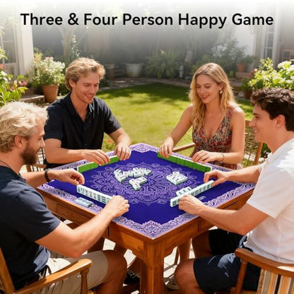 32.4x32.4 Inch Mandala Mahjong Mat with 3MM Noise Reduction | Rubber Anti Slip for Poker, Card, Board & Tile Games, Dominoes, Ships Rolled No Creases Mat - color: Lavender Purple