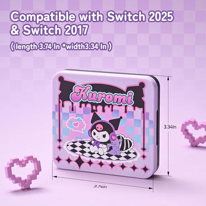 Kuitmor Switch Game Card Case Compatible with Switch 2 (2025) Portable Game Holder Cartridge Case for NS 2 with 12 Game Card Slots, Purple