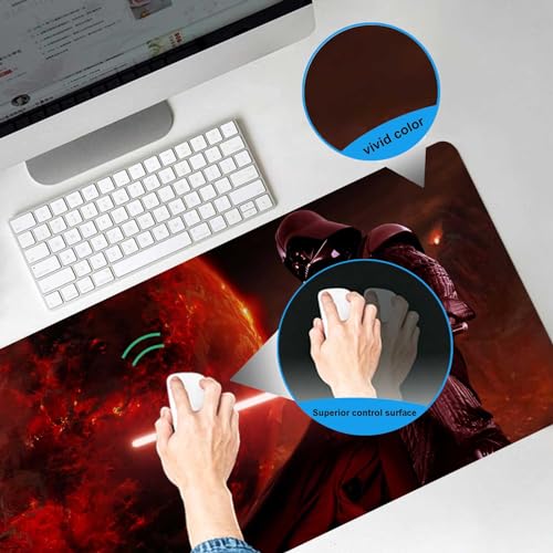Large Gaming Mouse Pad Red Custom Mouse Pads,Mousepad with Anti-Slip Rubber Base and Stitched Edges Mouse Mat,Big Desk Pad for Computer Keyboard,Office Desk Mat for Desktop,31.5x15.7 Inches - color: Pattern03