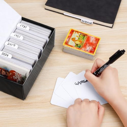 Trading Card Dividers for Standard Card Storage Boxes, 150PCS Paper Divider Cards for Baseball/MTG/TCG/Sports/Game Cards Organizer, Horizontal