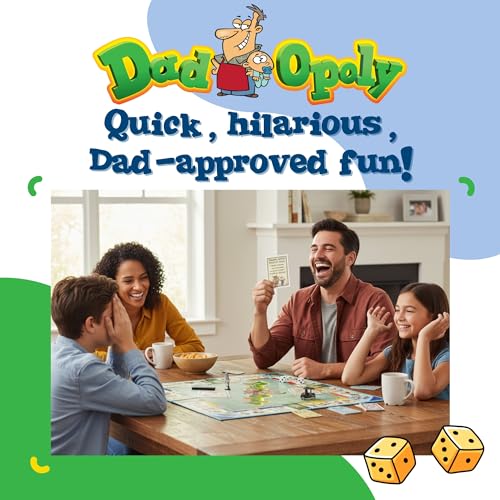 DadOpoly – The Hilarious Family Board Game for Dads and Kids, Family Night Laughs, and Dad Humor Fun