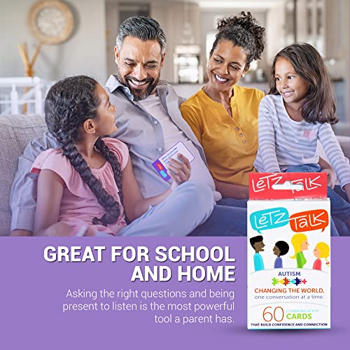 Conversation Cards for Kids with Autism or Aspergers - Learning & Education Toys, Conversation Starters, Autism Communication Cards for Kids and Adults, Therapy Tool, Stocking Stuffers - color: Autism