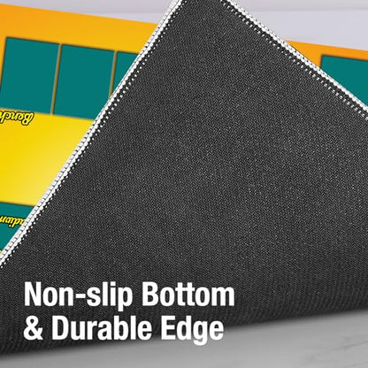 Biouai Playmat for Trading Card Game - Stitched Play Mats with Tube for Card Gameplay with Zones, 2 Player Trainer Game Playing Mats (Yellow) - color: Yellow_a