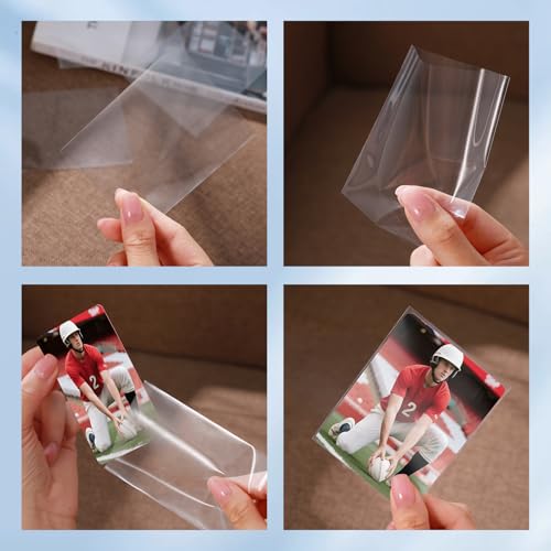 600 Count Clear Penny Soft Sleeves: Trading Card Sleeves, Soft Protectors Fit for Standard Cards, Sports Cards, TCG/MTG Game Cards, Baseball Cards