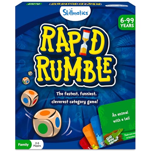 Skillmatics Rapid Rumble – Fast-Paced Board Game for Kids, Teens & Adults | Quick Thinking Category Game, Fun for Family Game Night & Educational Toy, Gift for Boys & Girls Ages 6, 7, 8, 9 & Up