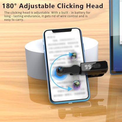 Auto Clicker for Smart Phone, Rechargeable Phone Screen Tapper, Fast Click Simulation Finger Continuous Click for Gaming, Live, Adjustable Speed Physical Clicker
