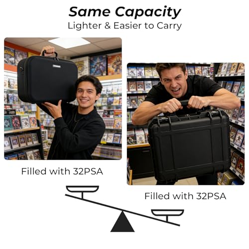 Graded Card Storage Box, Waterproof EVA Case for PSA Slabs | Waterproof EVA Graded Card Case, Portable Slab Holder Fits PSA Slabs, Shockproof Travel Storage for Sports Trading Cards