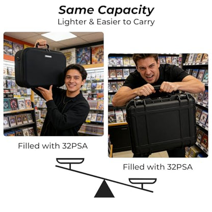 Graded Card Storage Box, Waterproof EVA Case for PSA Slabs | Waterproof EVA Graded Card Case, Portable Slab Holder Fits PSA Slabs, Shockproof Travel Storage for Sports Trading Cards