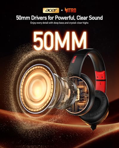 acer Wireless Gaming Headset, PS5 Headset with 2.4GHz for Ps5, Ps4, PC, Switch, Bluetooth 5.3 + 100Hrs Gaming Headphones with Noise Canceling Mic for Laptop, Mobile, Mac, 50mm Drivers (Red) - color: Red