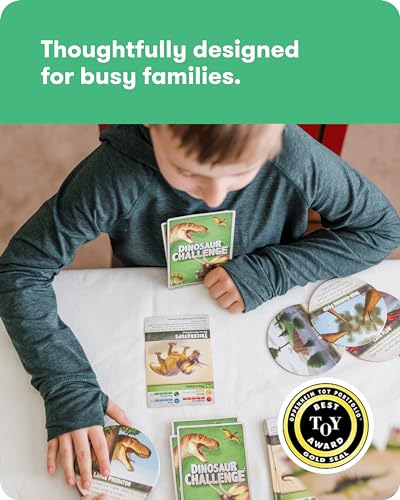 SimplyFun Dinosaur Challenge - Learn About Dinosaurs and Situational Analysis - Engaging and Educational Kids Card Game - 2 to 4 Players - Ages 7 & Up - style: Dinosaur Challenge