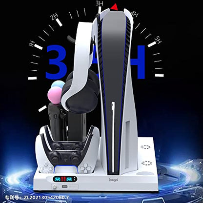 Cooling Fan with Vertical Stand for Playstation 5 Using for Holding and Charging Console and Accessories