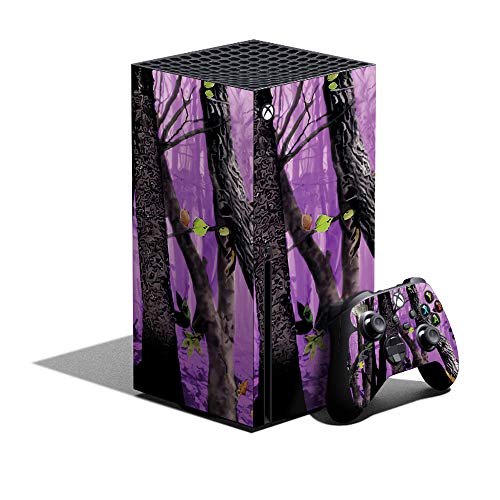 MightySkins Skin Compatible with Xbox Series X Bundle - Purple Tree Camo | Protective, Durable, and Unique Vinyl Decal wrap Cover | Easy to Apply and Change Styles | Made in The USA - color: Purple Tree Camo