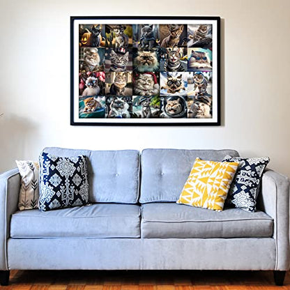 Think2Master Cute Cats 500 Pieces Jigsaw Puzzle Featuring Large Pieces & heartwarming Kittens. for Adults, Seniors & Families. Great Gift 13+ Size: 26.8” x 18.9” - style: Cute Cats